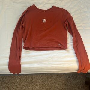 Burnt orange baby tee size medium